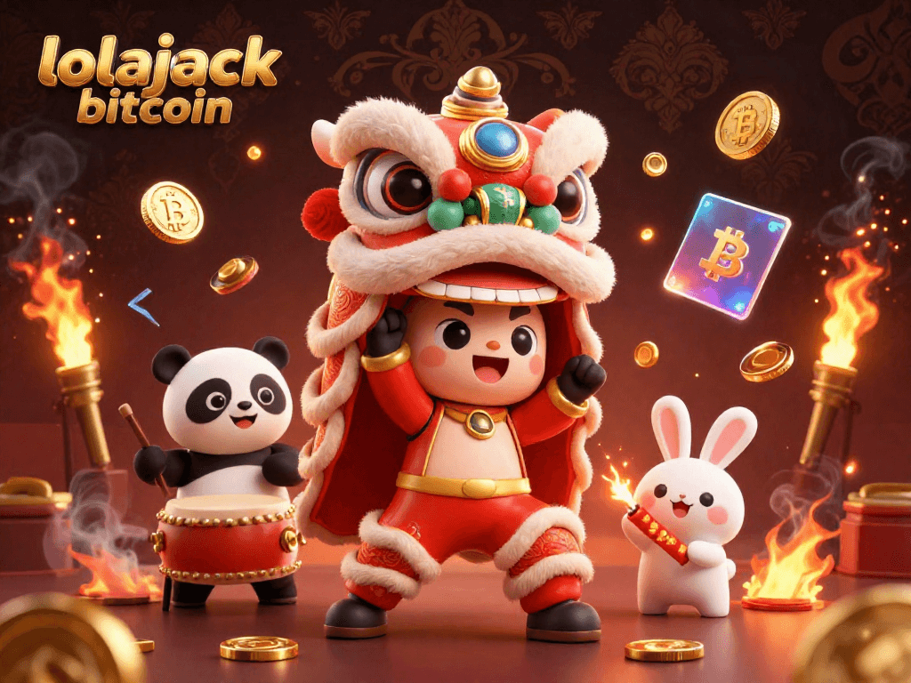 Experience the excitement of lolajack bitcoin with dynamic characters in a vibrant crypto casino setting.