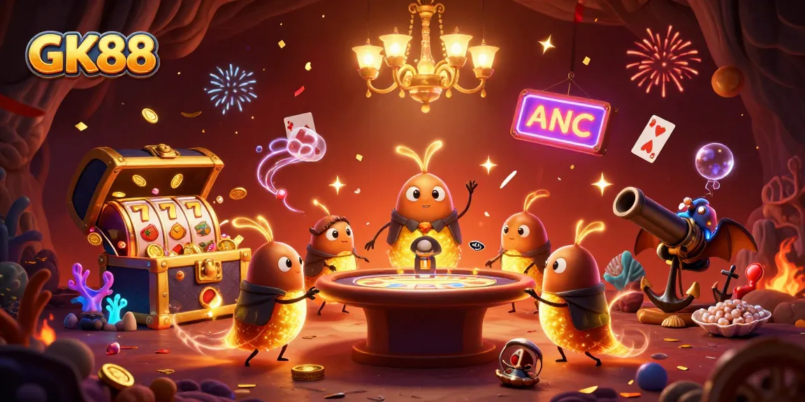 Experience GK88's vibrant cave casino adventure with glowworms and exciting slots!