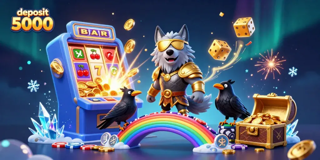 Witness the excitement of deposit 5000 at our vibrant casino, with Norse characters and thrilling slot machines.