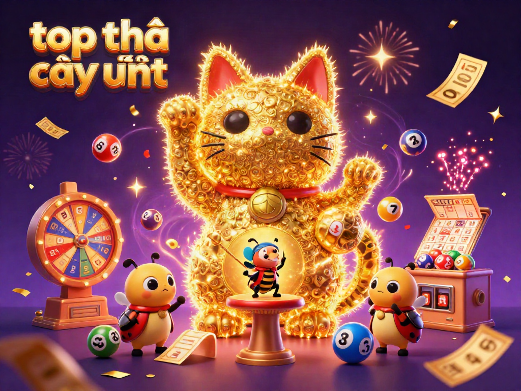 Engaging visual of top nhà cái uy tín showcasing a lucky cat and vibrant casino elements.