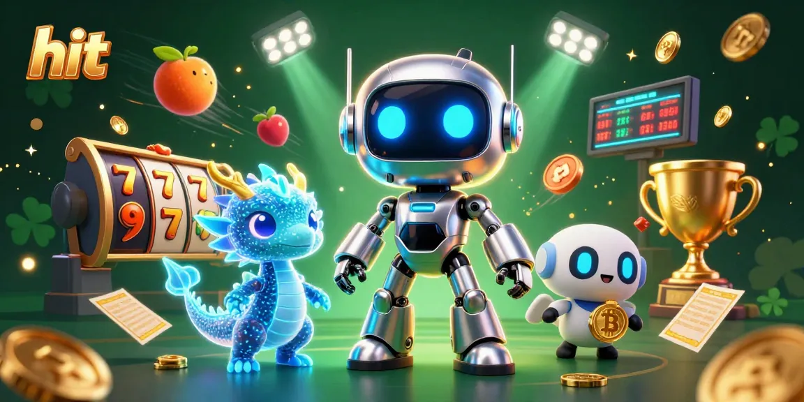 Experience thrilling hits at the online casino with futuristic elements in this vibrant 3D illustration.