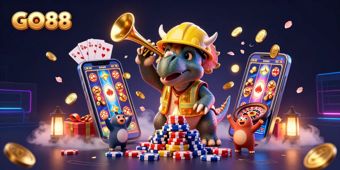 Capture exciting gameplay moments at GO88, with vibrant characters and casino games coming to life.