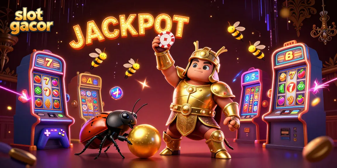 Visualisasi slot gacor dengan karakter menarik dan simbol keberuntungan yang memukau.