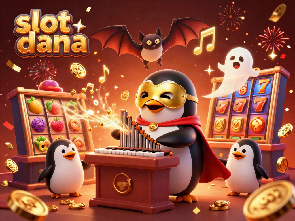 Gambarkan pengalaman bermain slot dana dengan suasana kasino yang ceria dan energik.