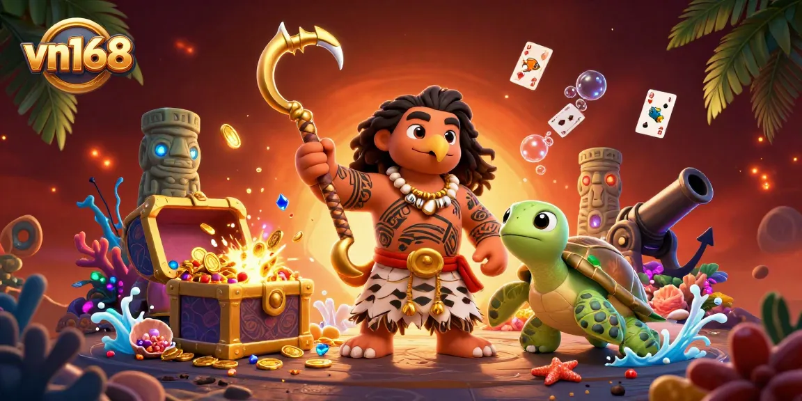 Win big with vn168's thrilling 3D casino experience featuring vibrant characters and dynamic game elements