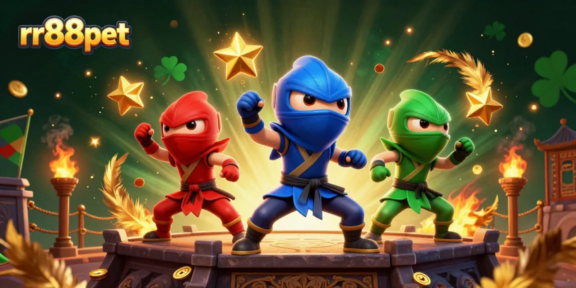 Experience the thrilling action of rr88pet with ninja chameleons in a dynamic casino showdown.