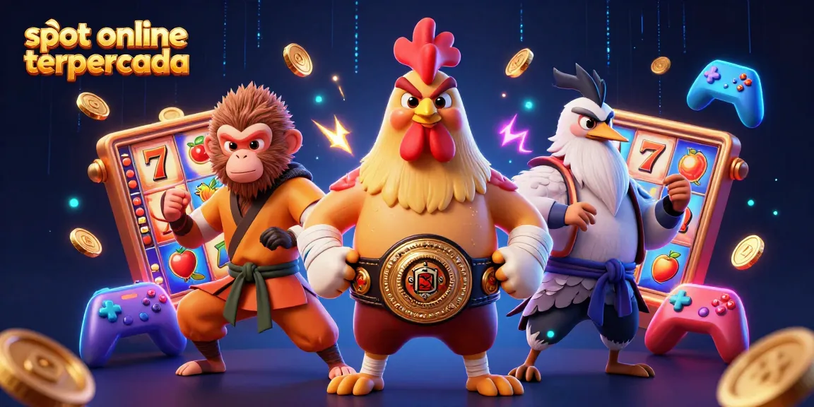 Memenangkan jackpot di slot online terpercaya dengan elemen permainan yang penuh warna dan karakter yang beraksi dinamis.