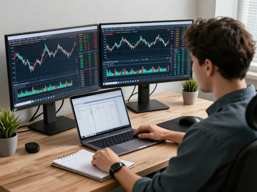 Metatrader 5 software in action at a modern trading desk with market analysis tools.
