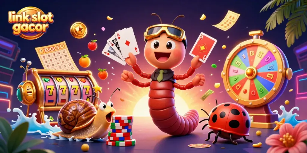 Experience thrilling spins with link slot gacor as vibrant characters animate casino excitement.