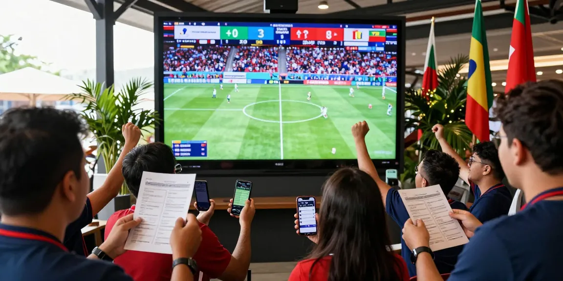 Gacor25 sports betting fans cheering during FIFA World Cup 2026, displaying excitement and engagement.