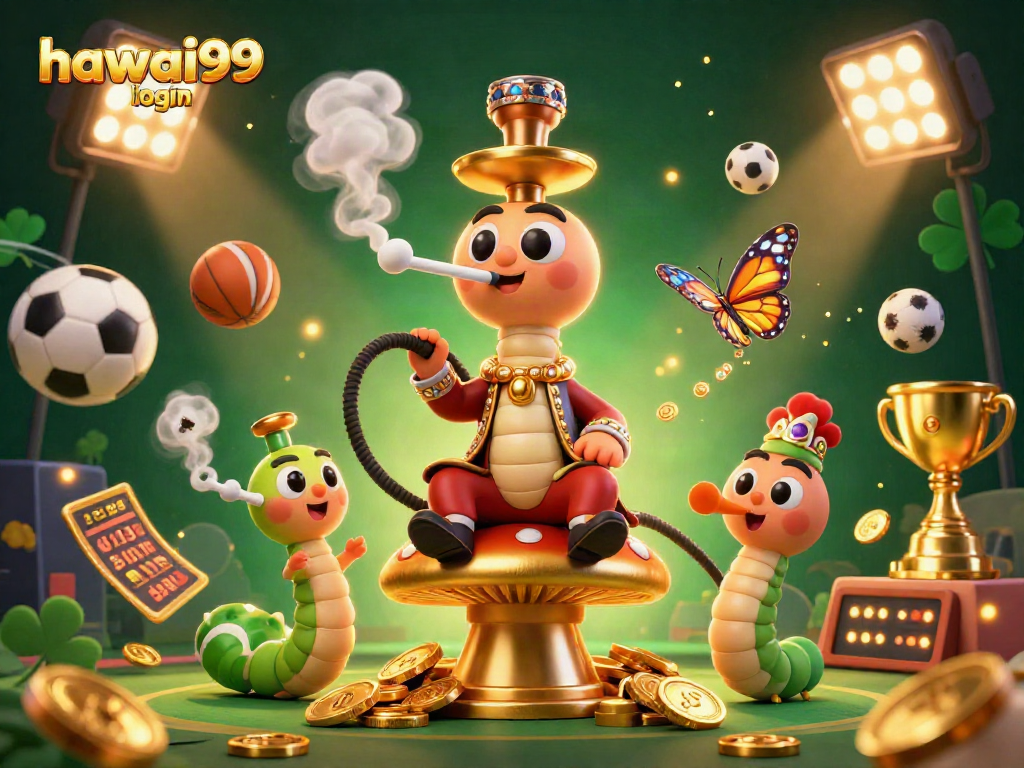 Engage in thrilling gameplay with hawai99 login as vibrant 3D elements depict sports betting excitement.