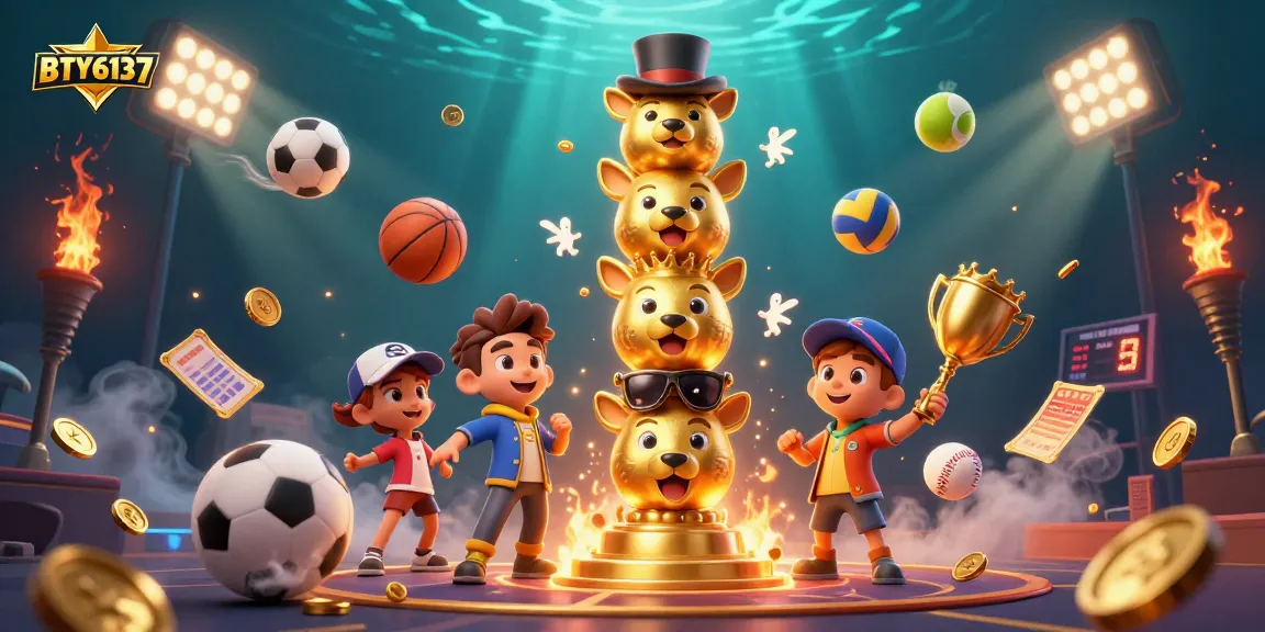 Bet on BTY6137 with vibrant sports elements and a lively totem scene for dynamic gaming