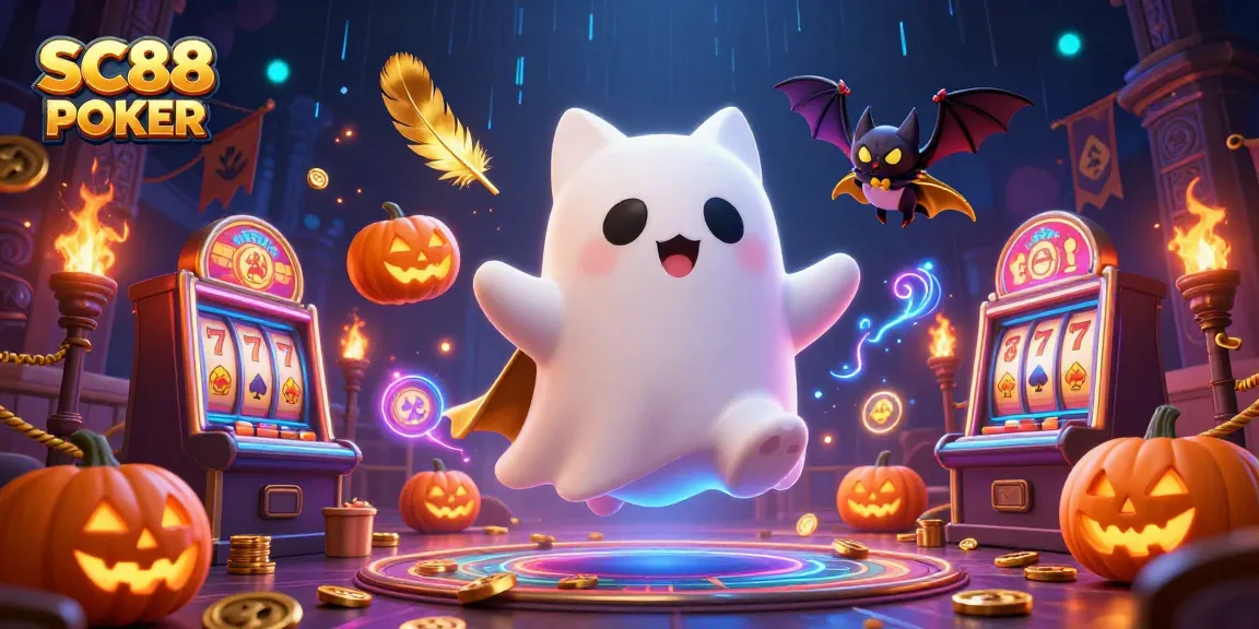 Experience thrilling games at SC88 POKER while enjoying vibrant casino-themed illustrations.