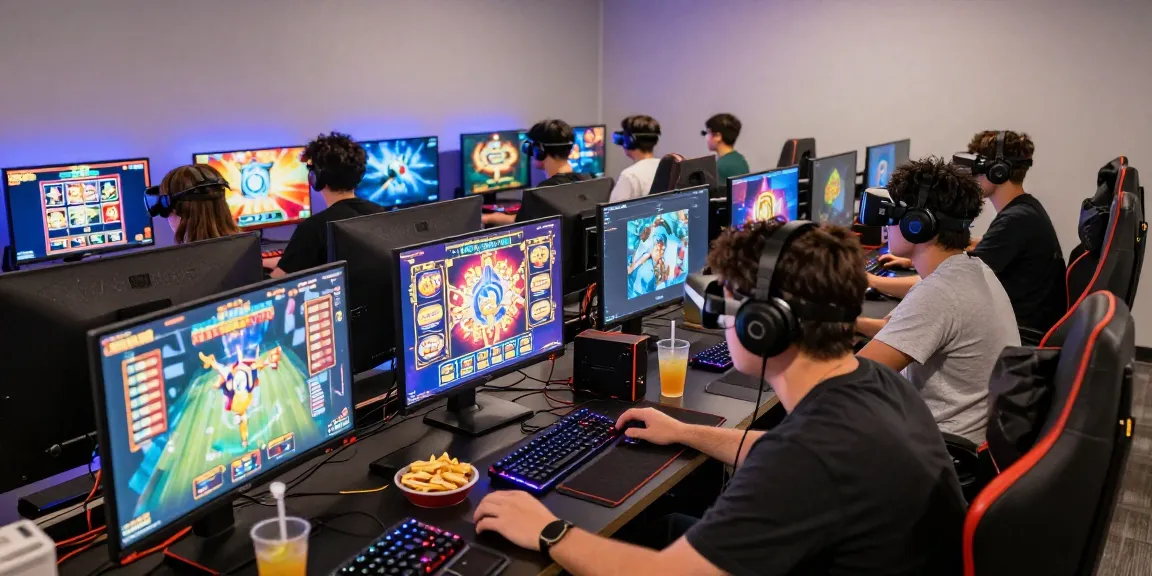 Engaged players enjoying HWGSLOT in a vibrant digital gaming environment
