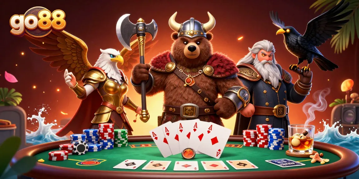 Experience thrilling gameplay with go88 in a vibrant, action-packed casino scene.