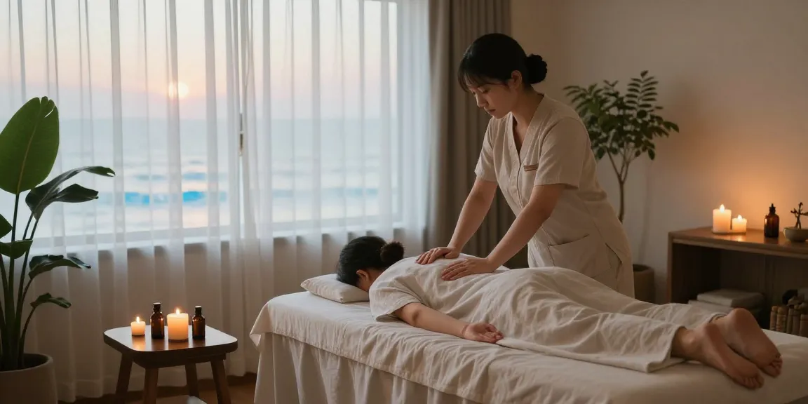 Relaxing 오산출장안마 massage therapy session in a serene environment with soothing elements.