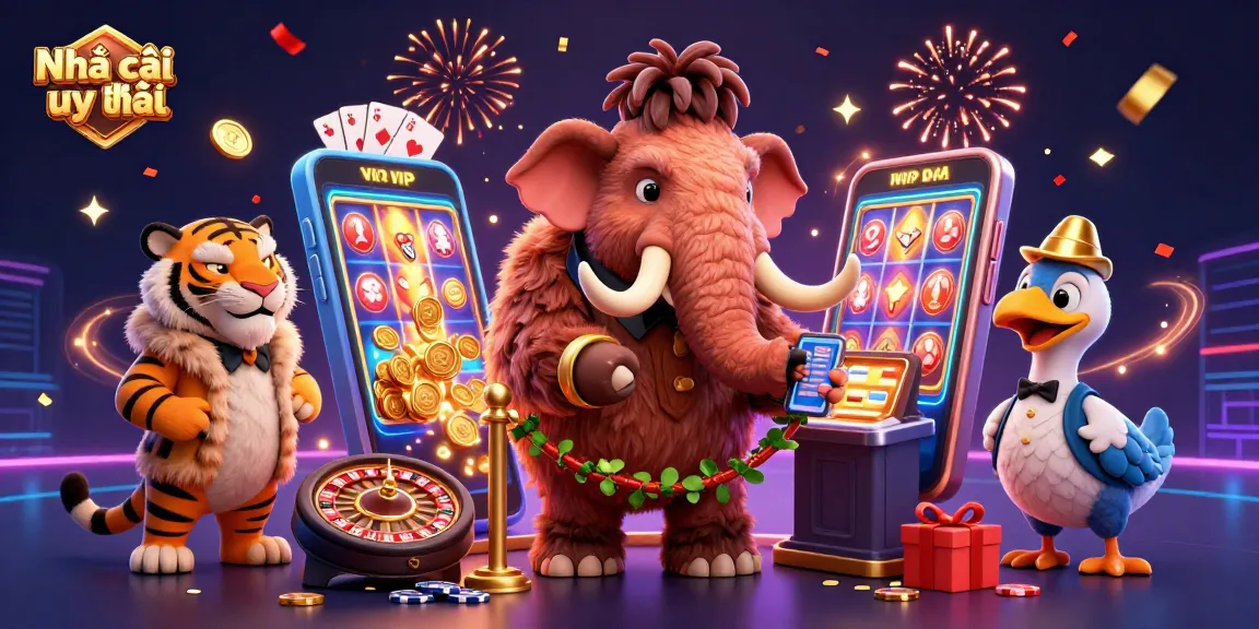 Experience the thrill of Nhà cái uy tín with a vibrant casino scene showcasing engaging characters and dynamic gaming elements.