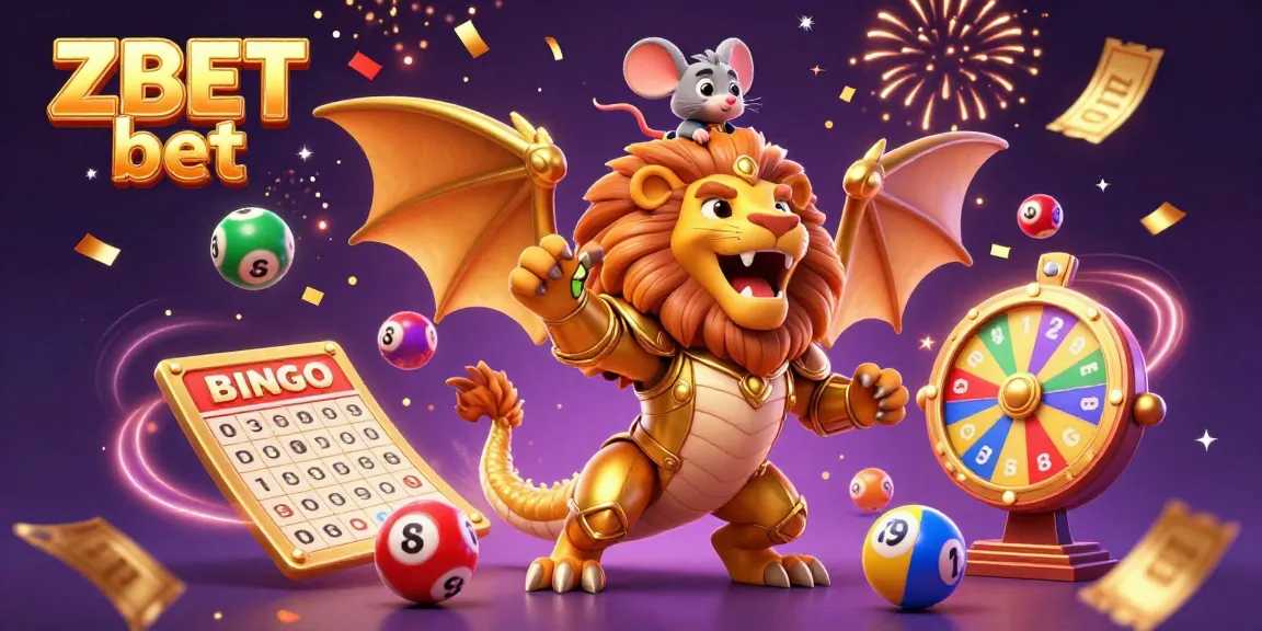Experience winning strategies with ZBET bet, seen in a vibrant 3D casino illustration featuring games and excitement.
