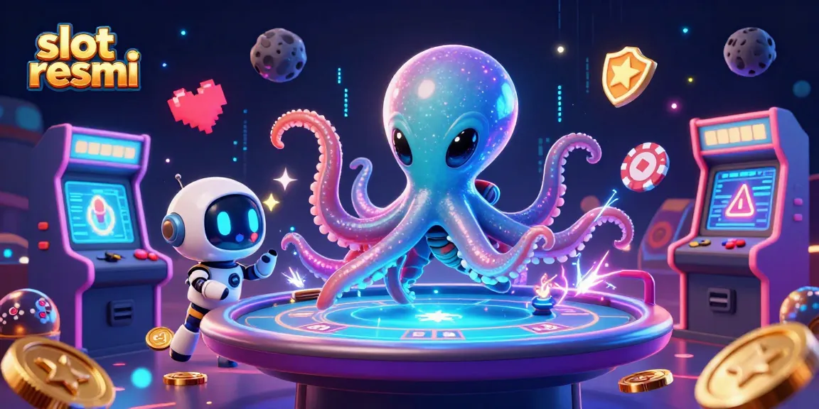 Spin the reels with slot resmi and experience thrilling jackpots in this vibrant 3D gaming scene.